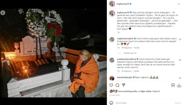 Tuğba Özay, ani ölümüyle yıkıldığı babasının mezarı başında sabahladı Sörvayvır 2023 Sörvayvır 2023  